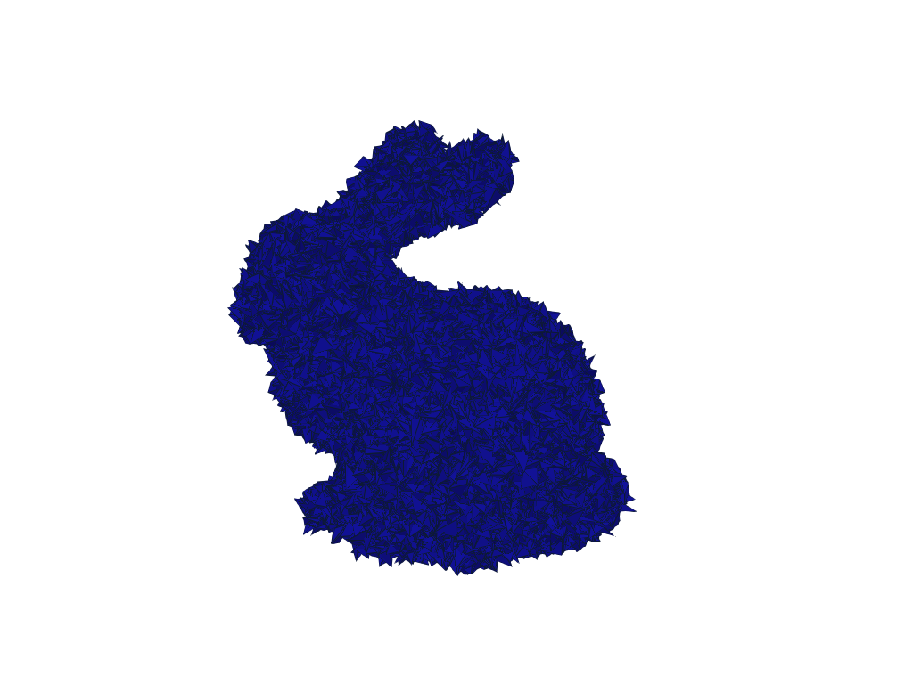 Noisy bunny — input to Taubin smoothing
